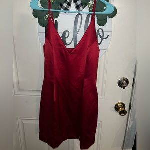 Wine red dress from Laura’s boutique